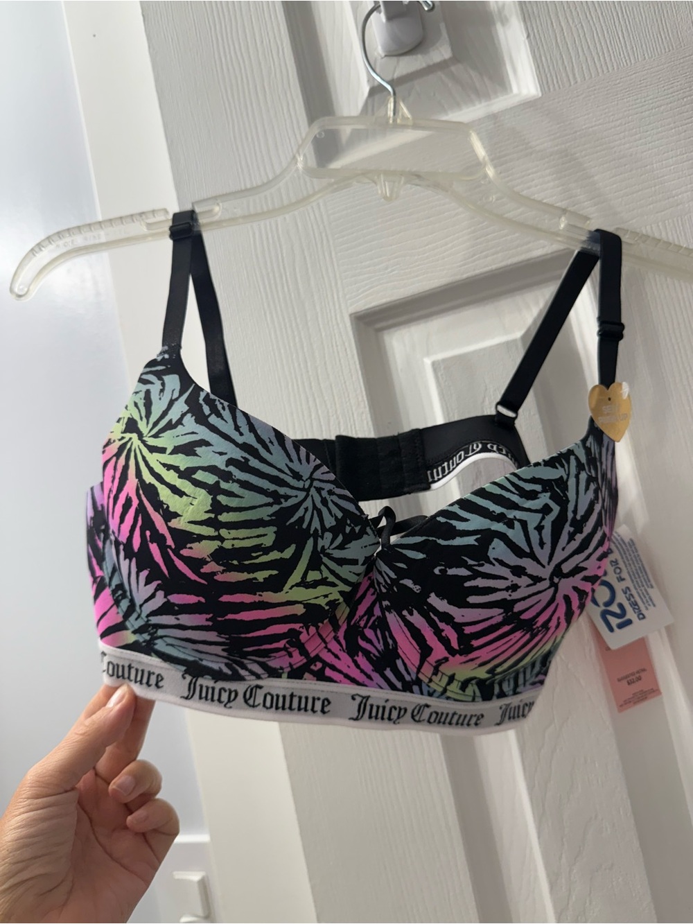NWT Juicy Couture Women's Multicolor Printed Bralette